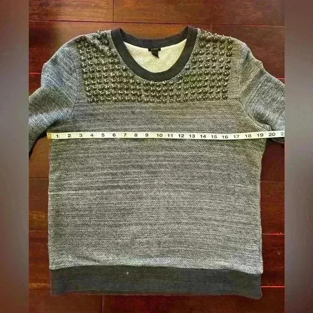 J Crew women’s studded sweatshirt size M - Picture 5 of 7